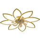 Modern Ceiling Light Fan, Low Profile, 6 Wind Speed, 3 Color (90cm, Gold)