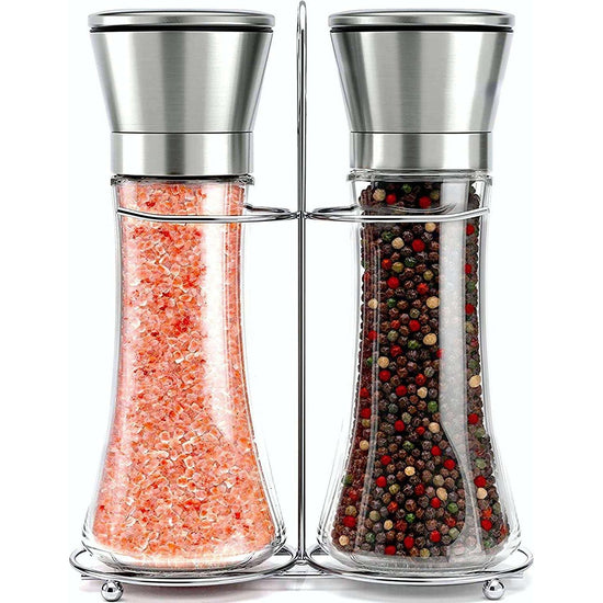 Modern Stainless Steel Salt and Pepper Grinder Set - Magdasmall