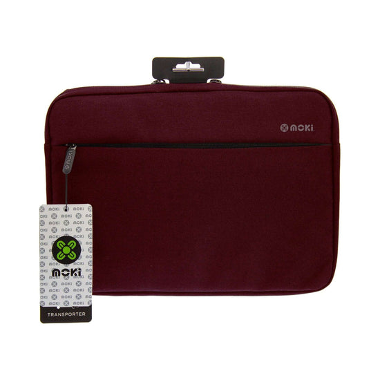 MOKI Transporter Sleeve Burgundy - Fits up to 13.3" Laptop