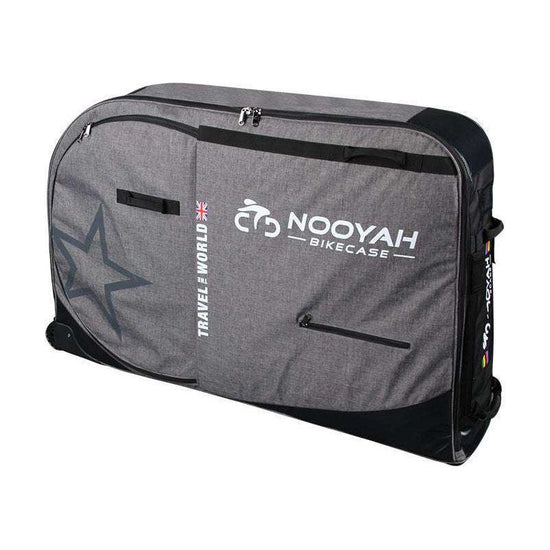 NOOYAH Bike Travel Bag Case Plane Boat Shipping Transport, Fits Cross Country All Mountain Bike, MTB, TT, Road Triathlon Bike 29er 700c