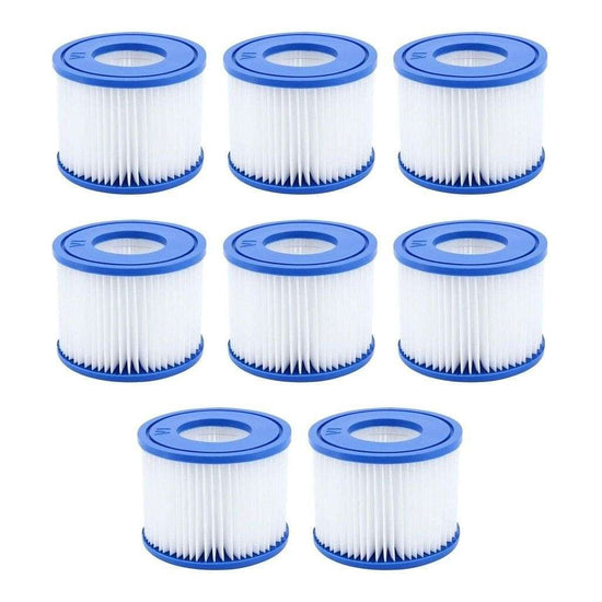 NOVEDEN 8 Pack Hot Tub Spa Filter Replacement Cartridge Size Ⅵ (Blue and White)