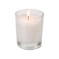 10 White Wax Clear Glass Holder Votive Candle - Wedding Event Centrepiece Table Decoration