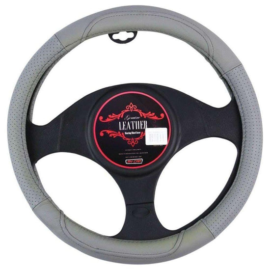 Oklahoma Steering Wheel Cover - Grey [Leather]