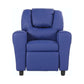 Oliver Kids Recliner Chair Sofa Children Lounge Couch PU Armchair - Blue