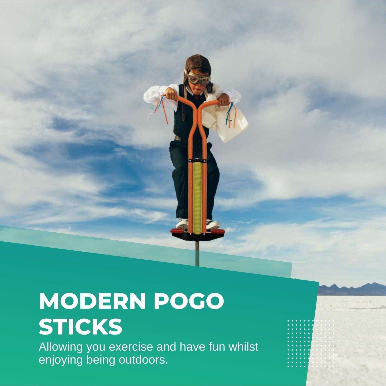 Orange Pogo Stick Kids - Childrens Jumping Jackhammer Exercise Hopper Toy