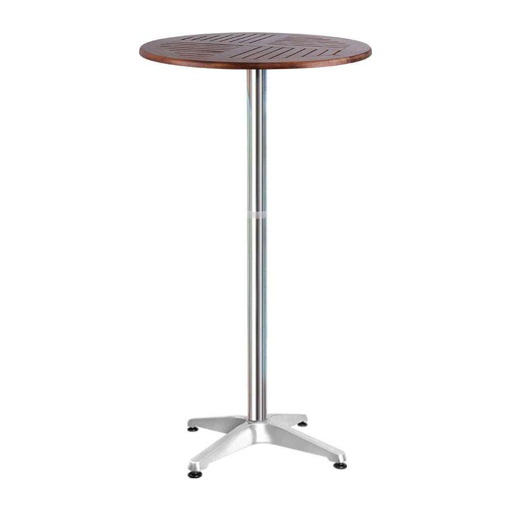 Outdoor Bar Table Furniture Wooden Cafe Table Aluminium Adjustable Round Gardeon