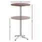 Outdoor Bar Table Furniture Wooden Cafe Table Aluminium Adjustable Round Gardeon