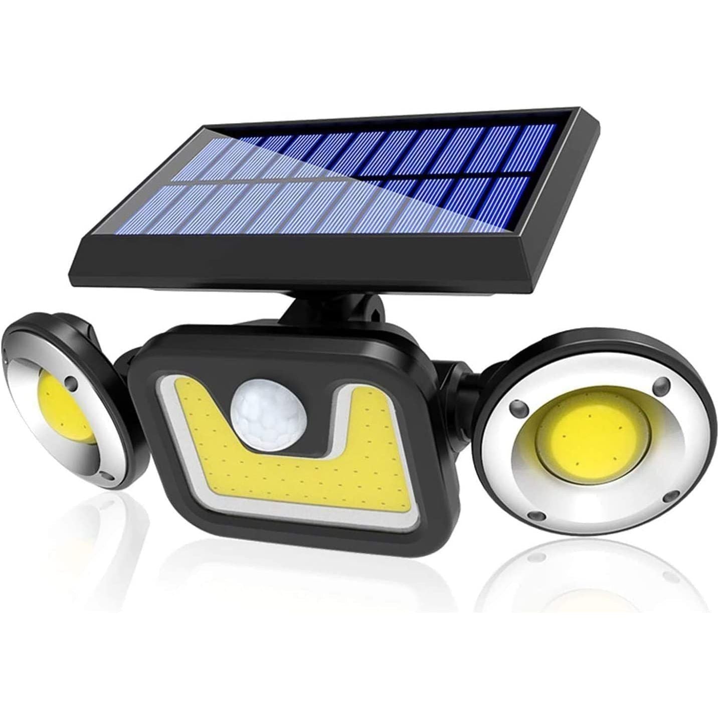 Outdoor Solar Lights with 3 Adjustable Head for Porch Garden Patio