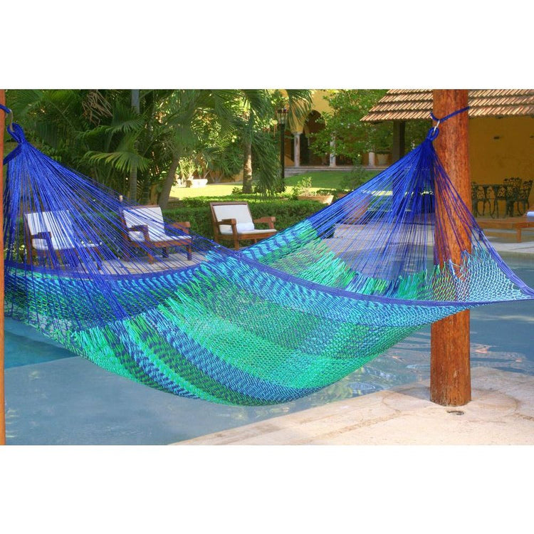 Outdoor undercover cotton Mayan Legacy hammock King size Caribe