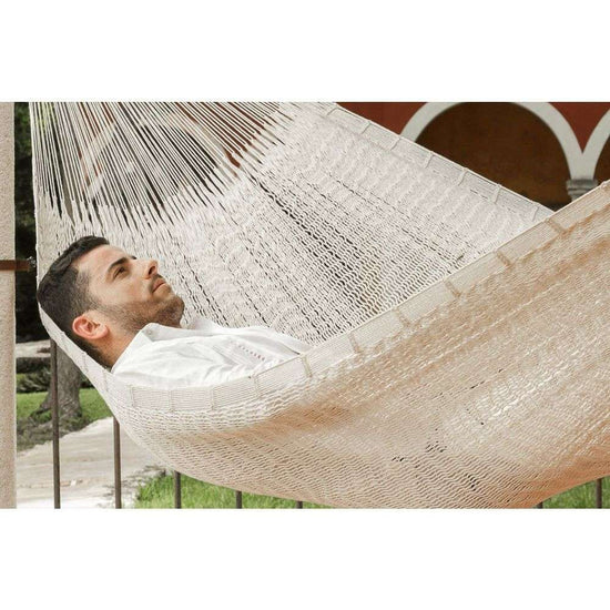 Outdoor undercover cotton Mayan Legacy hammock King size Marble - Magdasmall