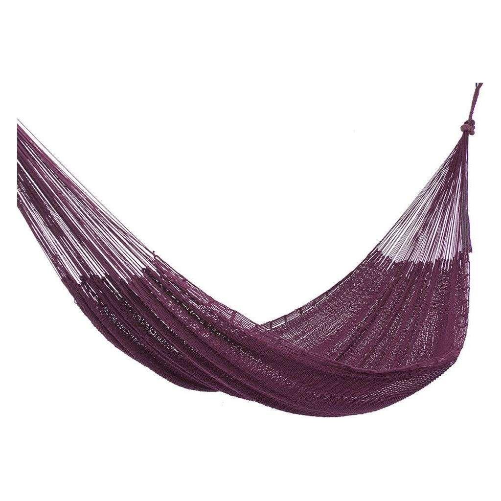 Outdoor undercover cotton Mayan Legacy hammock King size Maroon - Magdasmall