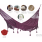 Outdoor undercover cotton Mayan Legacy hammock with hand crocheted tassels Queen Size Maroon