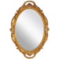 Oval Antique Gold 25 x 38 cm Vintage Carved Hanging Wall Mirror for Bedroom and Living-Room