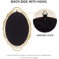 Oval Antique Gold 25 x 38 cm Vintage Carved Hanging Wall Mirror for Bedroom and Living-Room