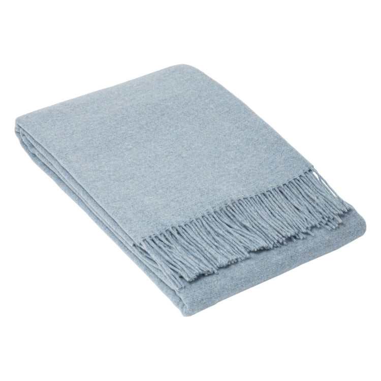 Oxford Throw - Merino Wool Blend - Sky Blue - Magdasmall