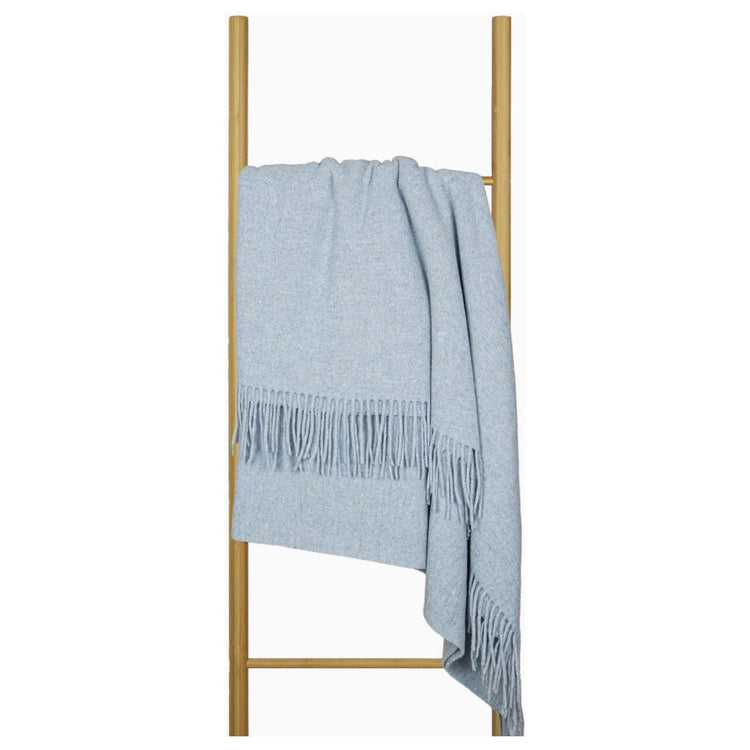 Oxford Throw - Merino Wool Blend - Sky Blue - Magdasmall