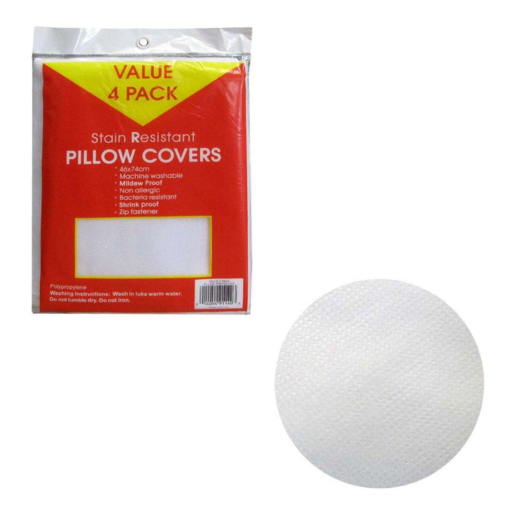 Pack of 4 Stain Resistant Pillow Protectors