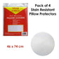 Pack of 4 Stain Resistant Pillow Protectors