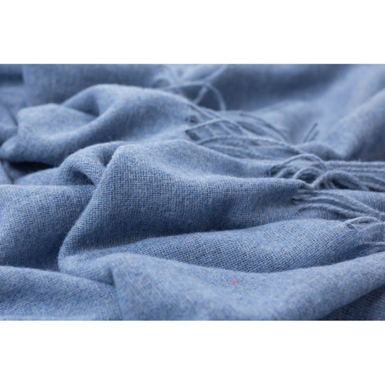 Paddington Throw - Fine Wool Blend - Blue