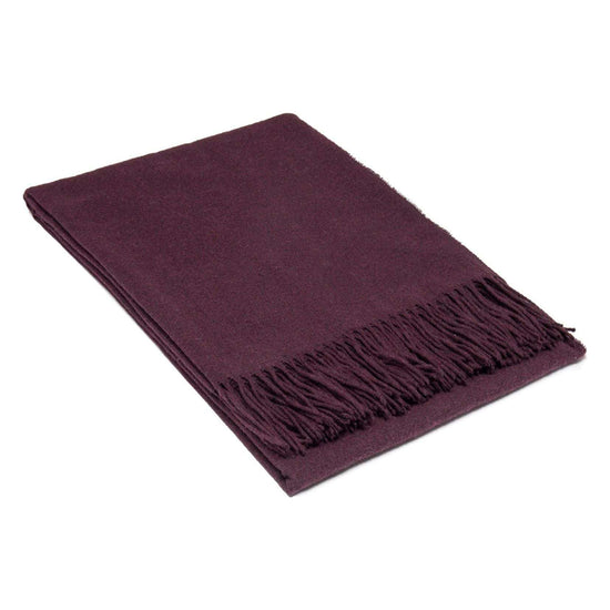 Paddington Throw - Fine Wool Blend - Plum - Magdasmall