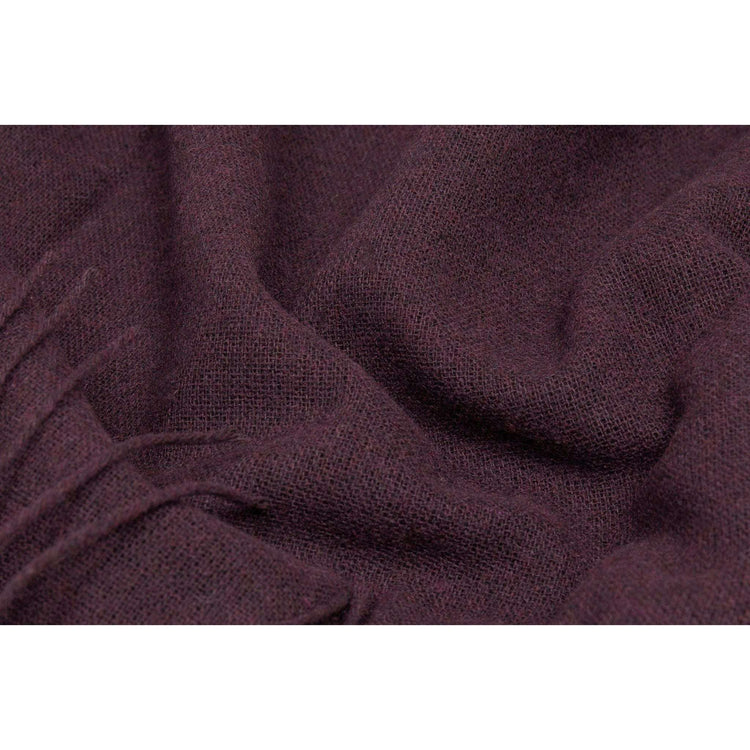 Paddington Throw - Fine Wool Blend - Plum - Magdasmall