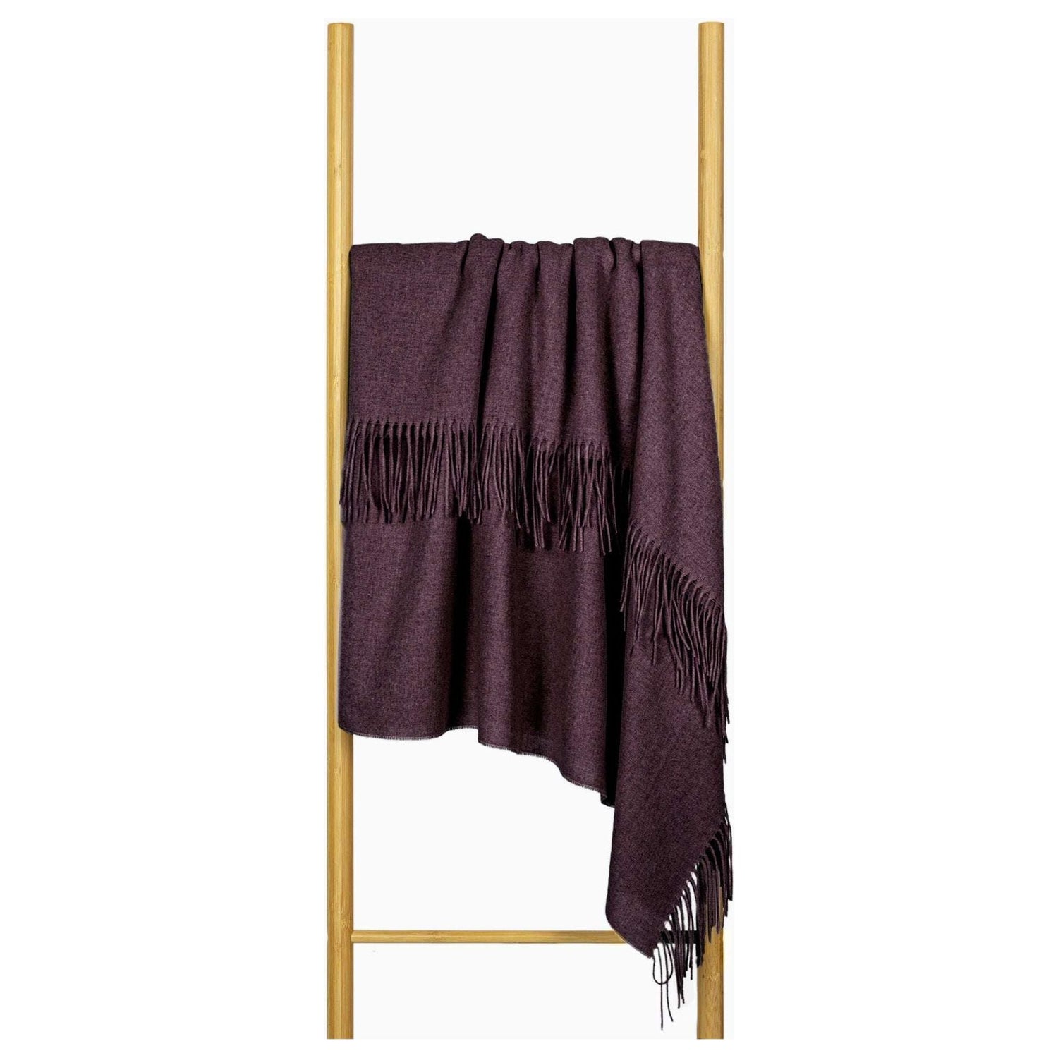 Paddington Throw - Fine Wool Blend - Plum - Magdasmall