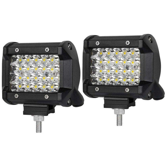 Pair 4 inch Spot LED Work Light Bar Philips Quad Row 4WD 4X4 Car Reverse Driving