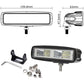 Pair 6inch 20w LED Work Driving Light Bar Ultra Flood Beam Lamp Reverse Offroad