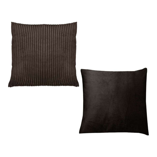 Pair of Calico Cordury Cushions Chocolate - Magdasmall