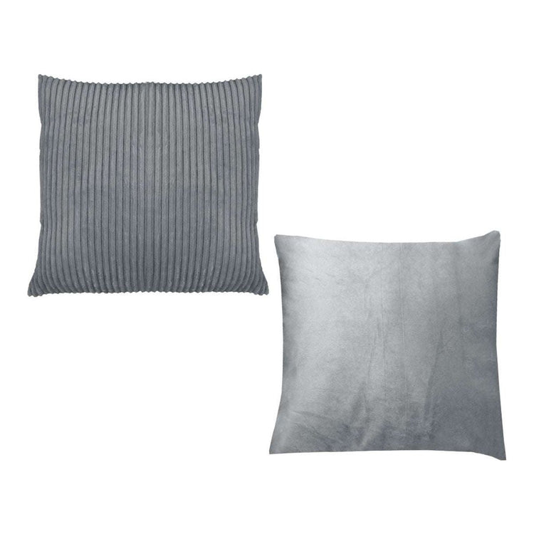 Pair of Calico Cordury Cushions Grey - Magdasmall