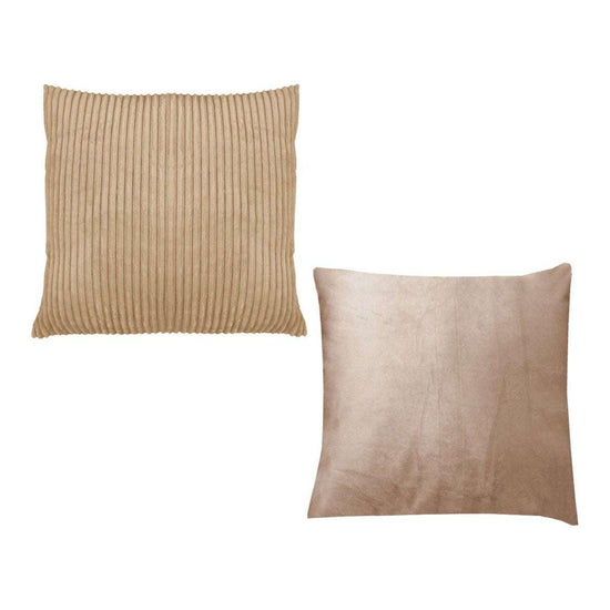 Pair of Calico Cordury Cushions Latte - Magdasmall