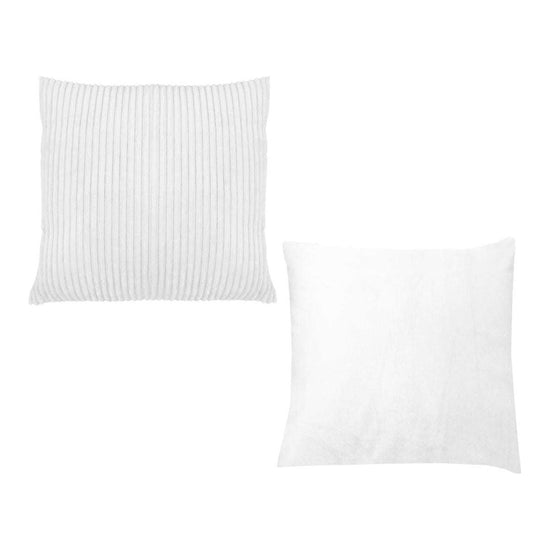 Pair of Calico Cordury Cushions White - Magdasmall