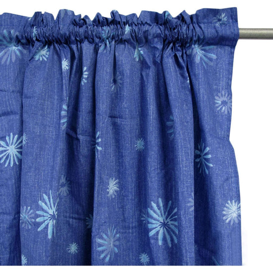 Pair of Polyester Cotton Rod Pocket Pacific Daisy Curtains