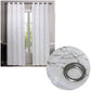 Pair of Sheer Eyelet Curtains White with Silver Foils 137 x 213 cm - Magdasmall