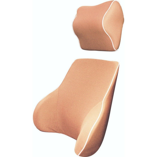 Peach Memory Foam Lumbar Back & Neck Pillow Support Back Cushion Office Car Seat