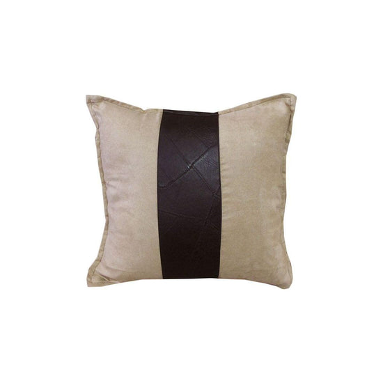 Phase 2 Studio Faux Suede/Faux Leather Square Cushion Cover 40 x 40 cm