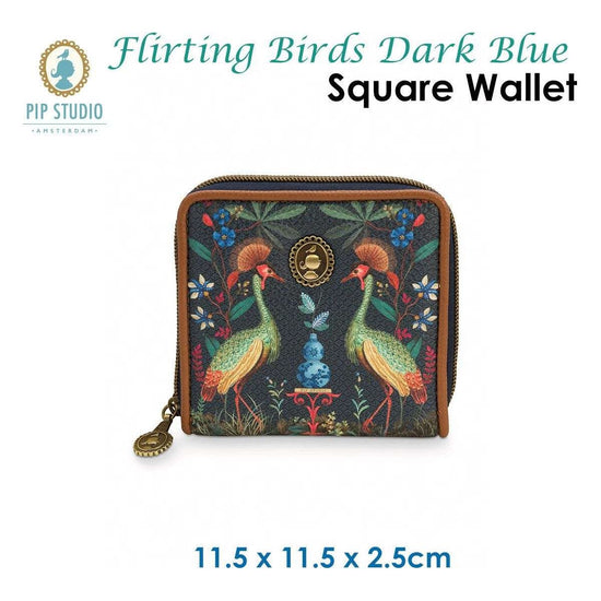 PIP Studio Flirting Birds Dark Blue Square Wallet