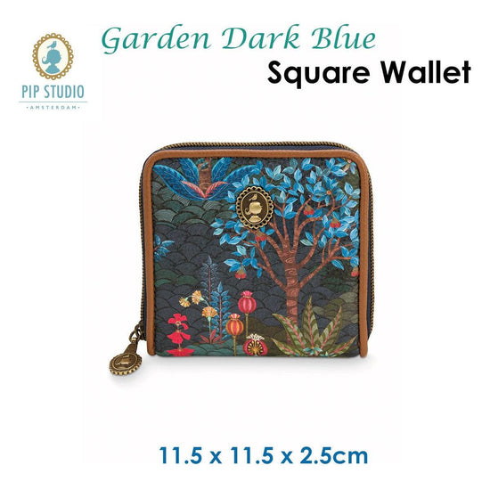 PIP Studio Garden Dark Blue Square Wallet