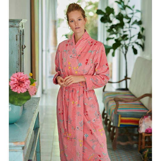 PIP Studio Les Fleurs Cotton Bath Robe Pink XXL - Magdasmall