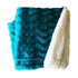 plush fleece sherpa backed reversible throw teal - Magdasmall