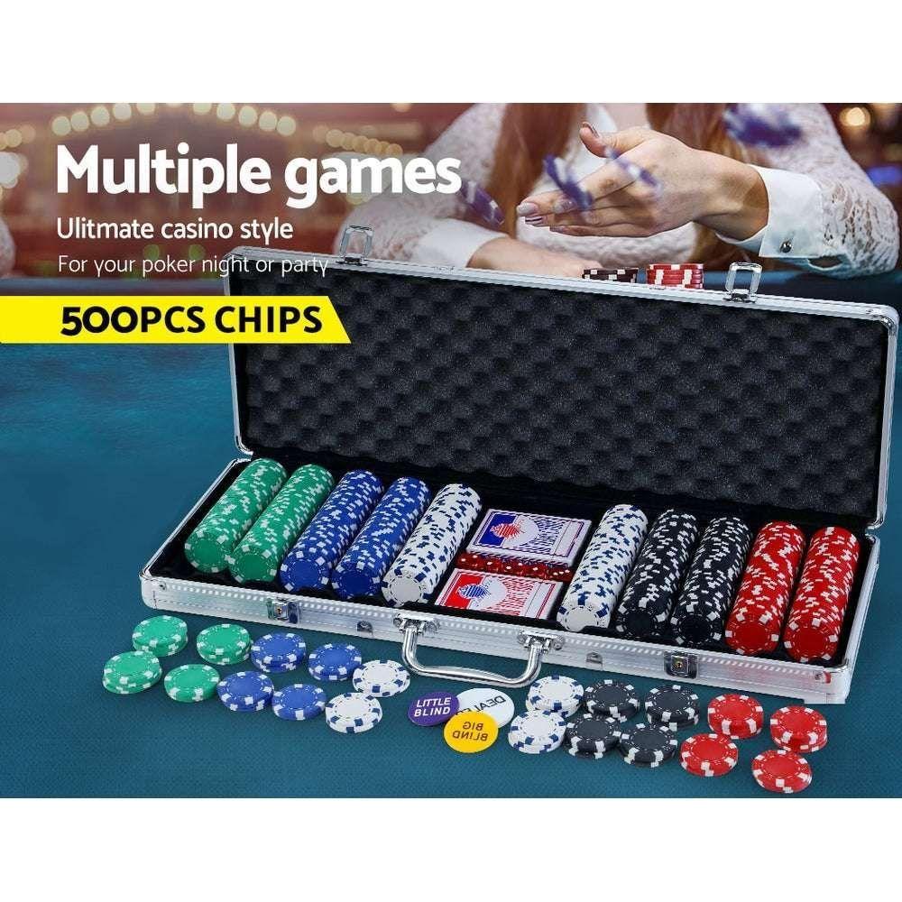 Poker Chip Set 500PC Chips TEXAS HOLD&