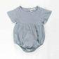 Ponchik Babies + Kids - Linen Romper - Capri Blue - Size 2y Only