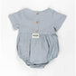 Ponchik Babies + Kids - Linen Romper - Capri Blue - Size 2y Only