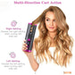 Portable Wireless Automatic Hair Curler for Travel with LED Temperature Display, Timer and USB Rechargeable (Pink)