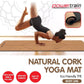 Powertrain Cork Yoga Mat with Carry Straps Home Gym Pilates - Body Line