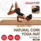 Powertrain Cork Yoga Mat with Carry Straps Home Gym Pilates - Plain