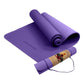 Powertrain Eco-friendly Dual Layer 6mm Yoga Mat | Dark Lavender | Non-slip Surface And Carry Strap For Ultimate Comfort And Portability