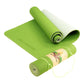 Powertrain Eco-friendly Dual Layer 8mm Yoga Mat | Lime Green | Non-slip Surface, And Carry Strap For Ultimate Comfort And Portability