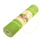 Powertrain Eco-friendly Dual Layer 8mm Yoga Mat | Lime Green | Non-slip Surface, And Carry Strap For Ultimate Comfort And Portability