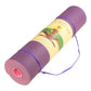 Powertrain Eco-friendly Dual Layer 8mm Yoga Mat | Purple | Non-slip Surface And Carry Strap For Ultimate Comfort And Portability